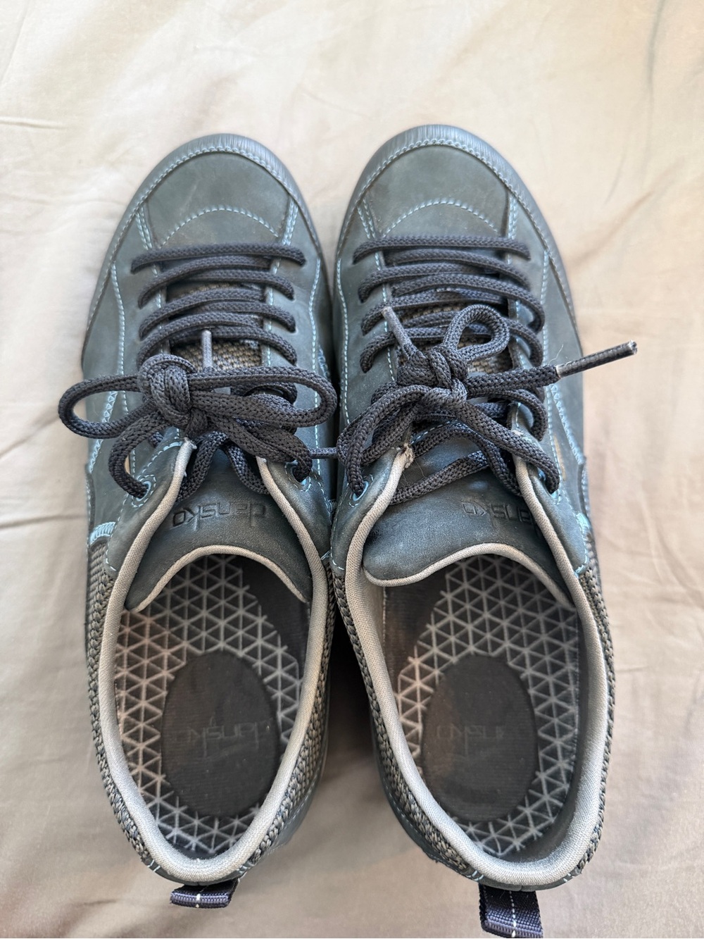 Dansko Women's Wide Gray Lace-Up Sneakers